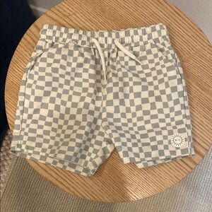 Checkered seafoam green/blue/white Shorts
